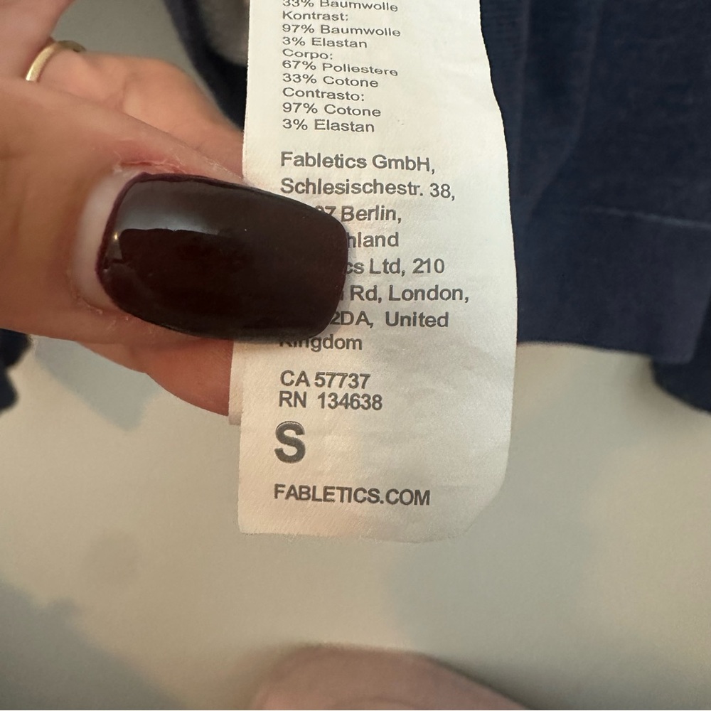 Fabletics Women’s Small Quarter Zip Pullover Navy… - image 10